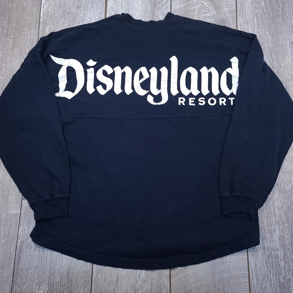 Disney Spirit Jersey Men Size Large Navy Disneyland Resort Long Sleeve Shirt